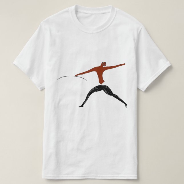 Rock Ancient Art - Ancient Warrior Hunter T-Shirt (Design Front)