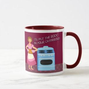 Rock and Casserole Kitsch Fun Retro Humour Mug