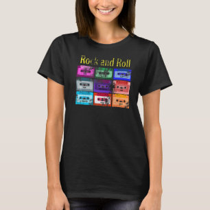 Rock And Rock Vintage Cassette Mix Tapes  Distress T-Shirt