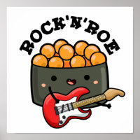 Rock And Roe Cute Rock And Roll Sushi Pun