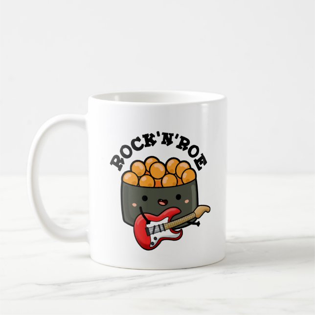 Rock And Roe Funny Sushi Pun  Coffee Mug (Left)