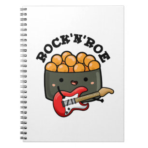 Rock And Roe Funny Sushi Pun Notebook