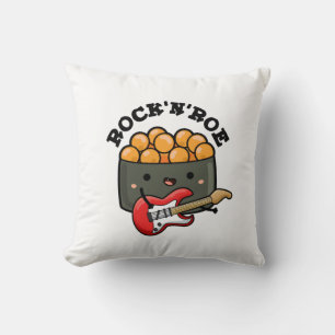Rock And Roe Funny Sushi Pun Throw Pillow