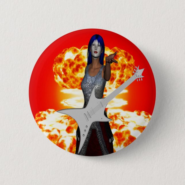 Rock and Roll 2 Inch Round Button (Front)
