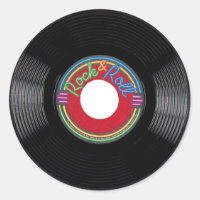 Rock and Roll 45 rpm Record Sticker