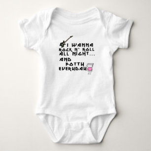 Rock and roll all night baby bodysuit