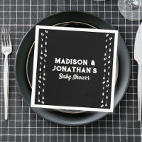 Rock And Roll Baby Shower Edgy Black & White