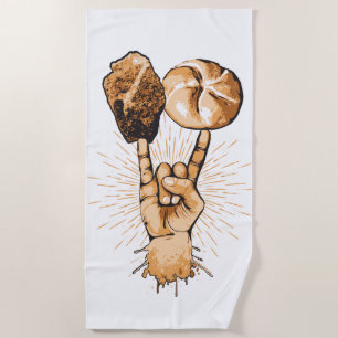 Rock and Roll Beach Towel
