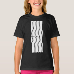 rock and roll bold and wavy logo design T-Shirt