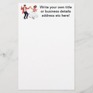 Rock and Roll! Classic 1950s dance nostalgia Stationery