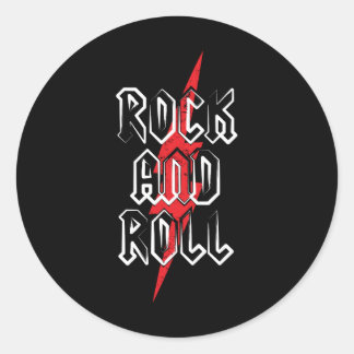 ROCK AND ROLL CLASSIC ROUND STICKER