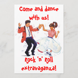 rock and roll dance invitation