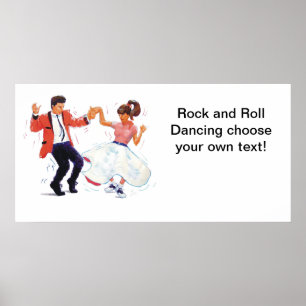 Rock and Roll Dancing Banner Poster