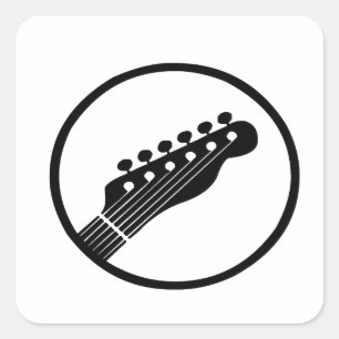 Rock and Roll electric and acoustic guitar Square Sticker