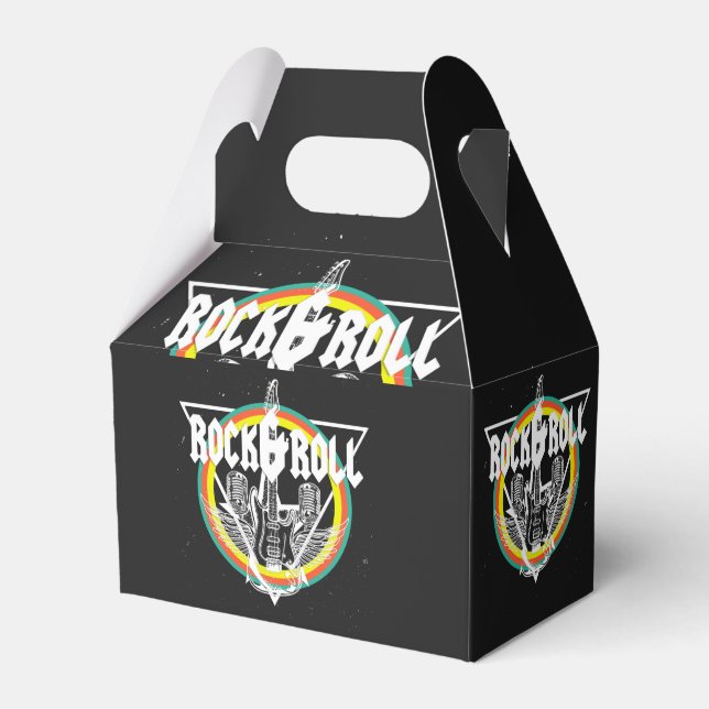  Rock and Roll  Favour Box (Front Side)