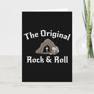Rock And Roll Funny Easter Tomb Christian Original Card