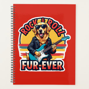 Rock and Roll Fur-Ever Golden Retriever Dog Planner