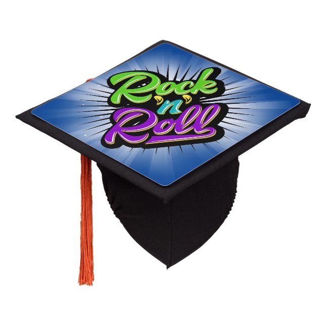 ROCK and ROLL  Graduation Cap Topper (Angled)
