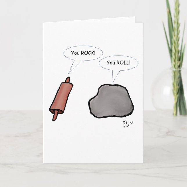 Rock and Roll greeting card (Front)