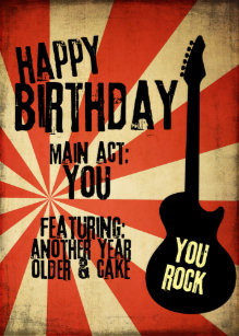 Rock Guitar Birthday Cards Zazzle Ca Rock Guitar Birthday Cards Zazzle Ca