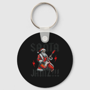 Rock And Roll Guitar Christmas For Women Men Boys  Keychain