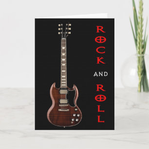 Rock and Roll Guitar Greeting Card