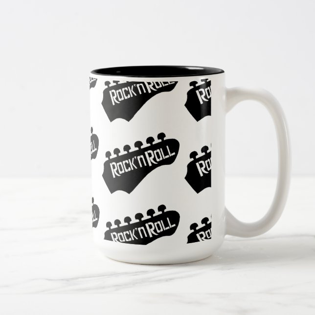 Rock and Roll Guitar Pattern Mug (Right)