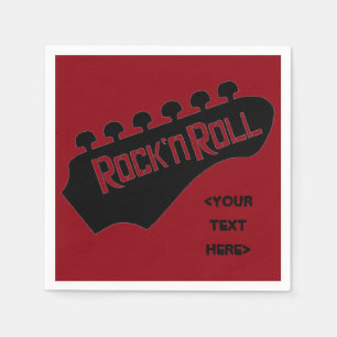 Rock and Roll Guitar Personalized Napkins