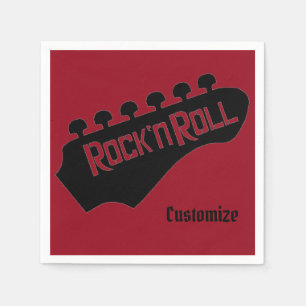 Rock and Roll Guitar Personalized Napkins