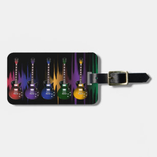 Rock and Roll Guitar Sound Wave Luggage Tag