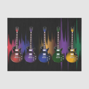 Rock and Roll Guitar Sound Wave Tissue Paper