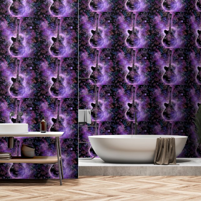 Rock and Roll Guitar Wallpaper (Bathroom)