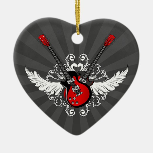 Rock and Roll Guitars ornament (Front)