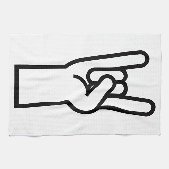 Rock and Roll Hand Kitchen Towel (Horizontal)