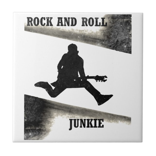 Rock and Roll Junkie Tile (Front)