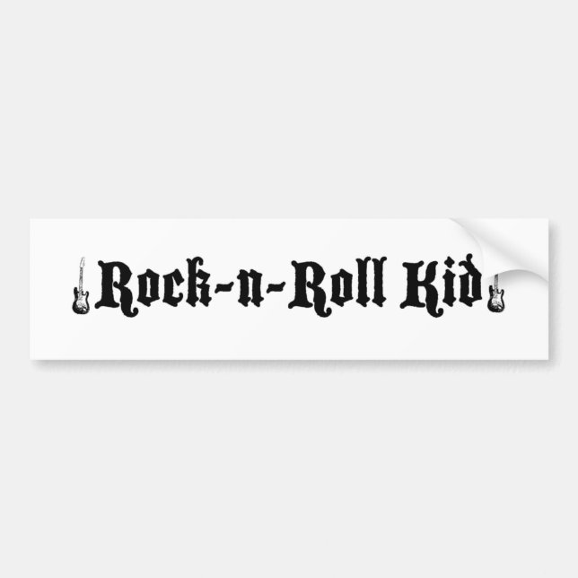 Rock and Roll Kid Bumper Sticker (Front)