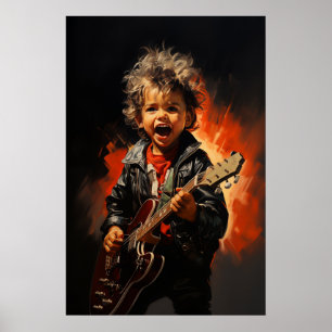 Rock and roll kid poster