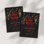 Rock and Roll Kids' Metal 1st Birthday Invitation<br><div class="desc">Turn up the volume for your little one’s big debut with our rock-and-roll-themed 1st birthday invitation! Featuring bold designs, electric colours, and a touch of punk-rock charm, this invite sets the stage for a birthday bash that rocks. Perfect for music-loving families and tiny rockstars, it’s fully customizable with your party...</div>