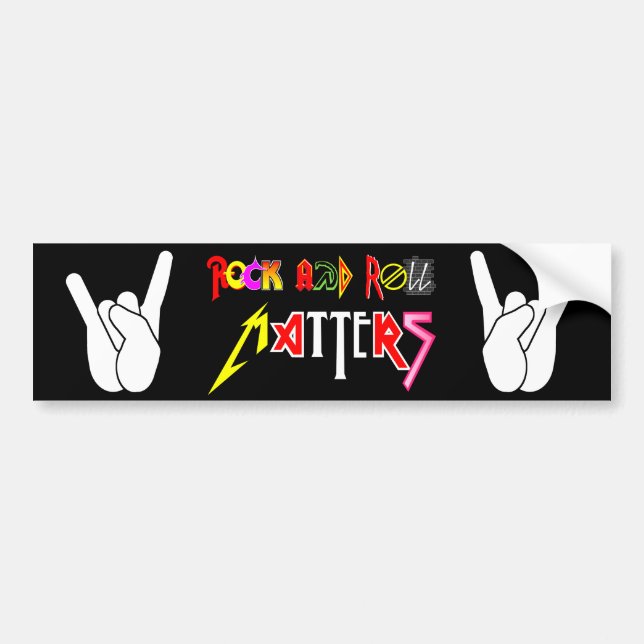 Rock and Roll Matters Classic Bumper Sticker (Front)
