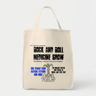 Rock and Roll Medicine Show grocery tote Bag