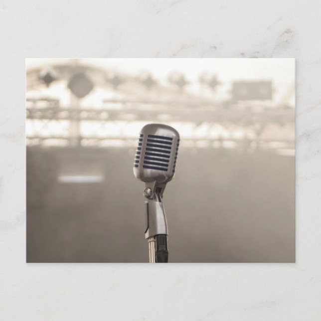 Rock And Roll Microphone Postcard (Front)