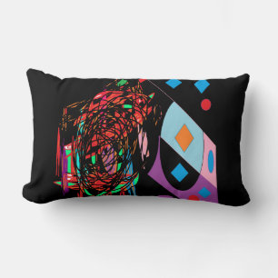 Rock and roll pop art designer pillow black colour