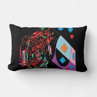 Rock and roll pop art designer pillow black colour