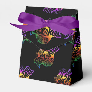 Rock and Roll Rainbow Music Pattern Favour Box