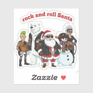 Rock and Roll Santa Funny Biker Punk Christmas