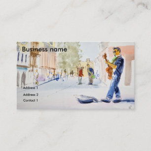 Rock and Roll Singer Guitar Player Business Card