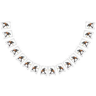 Rock and Roll Skeletons Birthday Party Bunting Flags