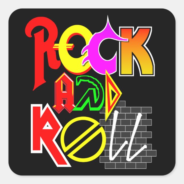 Rock and Roll Sticker (Front)