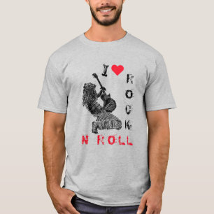 Rock and Roll T-Shirt with Rock Music Guitarist