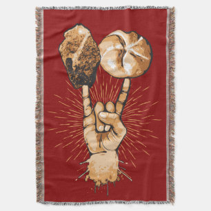 Rock and Roll Throw Blanket